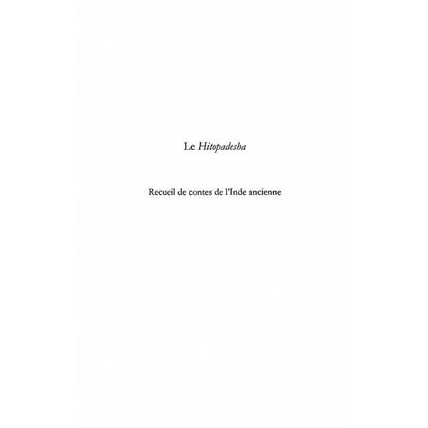 Le hitopadesha - recueil de contes de l'inde ancienne / Hors-collection, Alain Poulter