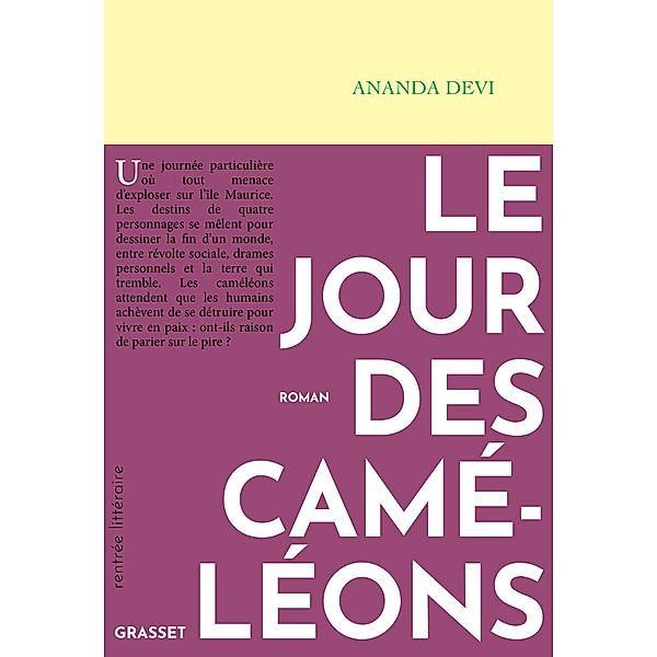 Le jour des caméléons / Littérature Française, Ananda Devi