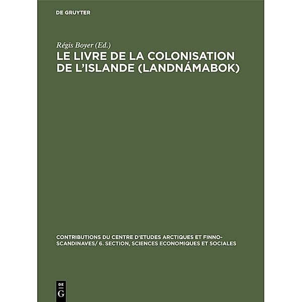 Le livre de la colonisation de l'Islande (Landnámabok)