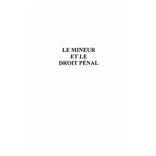 Le mineur et le droit penal / Hors-collection, Collectif