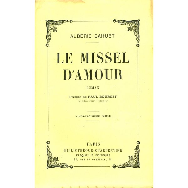 Le missel d'amour / Littérature Française, Albéric Cahuet