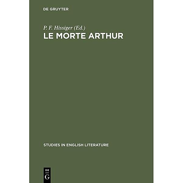 Le morte Arthur / Studies in English Literature Bd.96