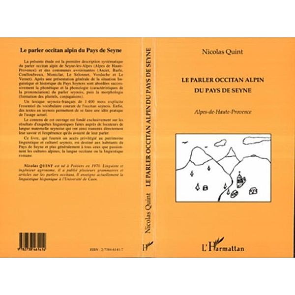 Le Parler Occitan Alpin du Pays de Seyne / Hors-collection, Nicolas Quint