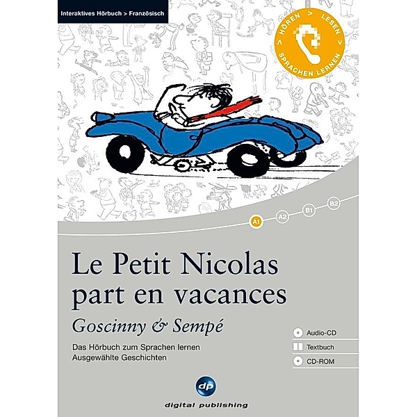 Le Petit Nicolas part en vacances, 1 Audio-CD + 1 CD-ROM + Textbuch, René Goscinny, Jean-Jacques Sempé