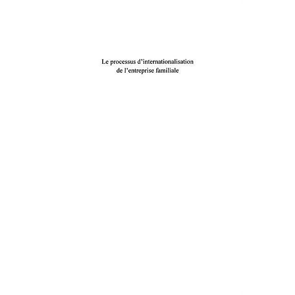 Le processus d'internationalisation de l'entreprise familial / Hors-collection, Sami Basly