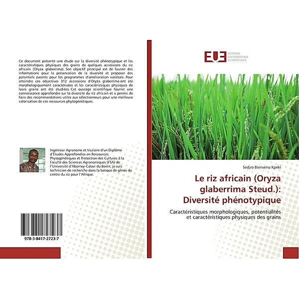 Le riz africain (Oryza glaberrima Steud.): Diversité phénotypique, Sèdjro Bienvenu Kpeki
