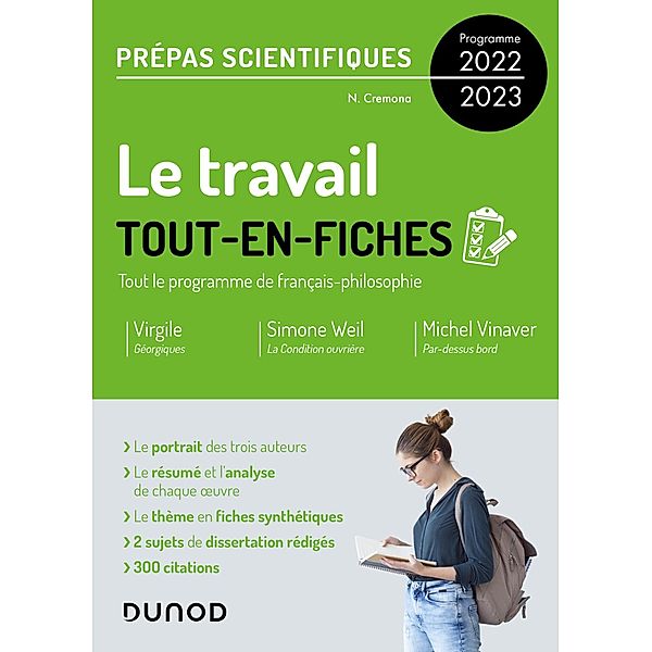 Le travail - Tout-en-fiches - Prépas scientifiques Français-philosophie - Programme 2022-2023 / Hors Collection, Nicolas Cremona
