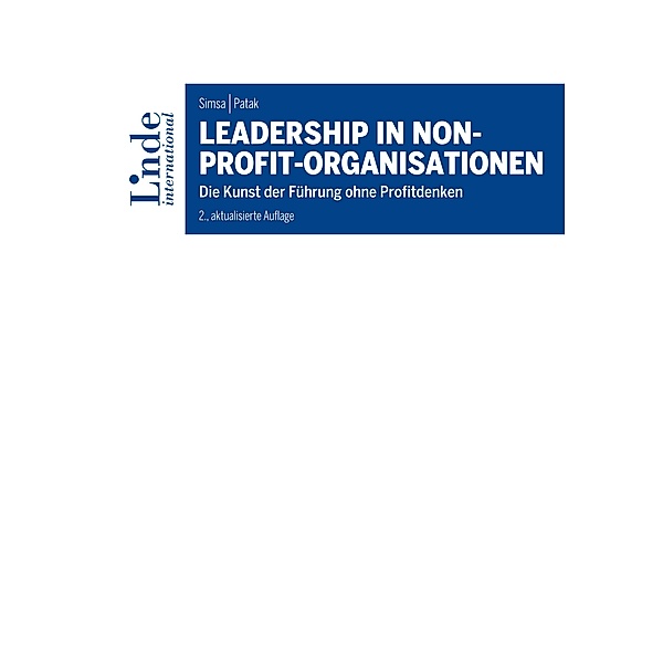 Leadership in Non-Profit-Organisationen, Michael Patak, Ruth Simsa