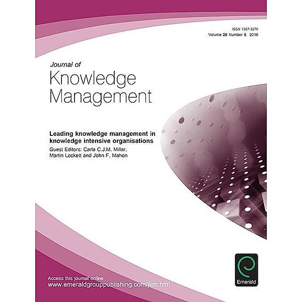 Leading knowledge management in knowledge intensive organisations