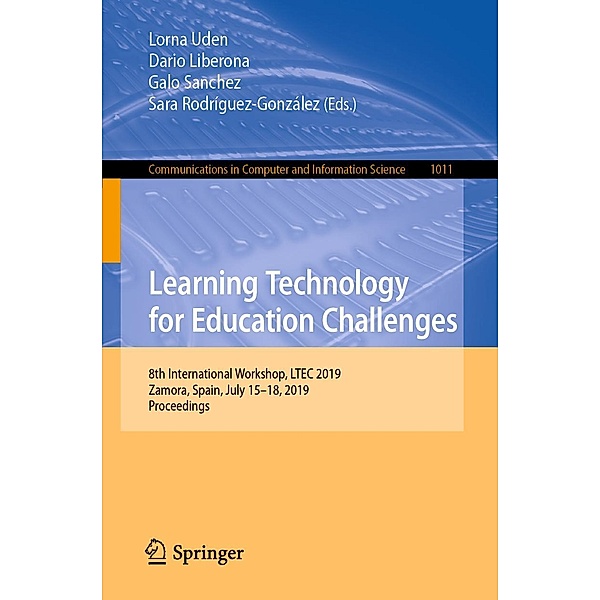 Learning Technology for Education Challenges / Communications in Computer and Information Science Bd.1011