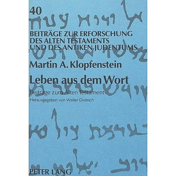 Leben aus dem Wort, Martin Klopfenstein