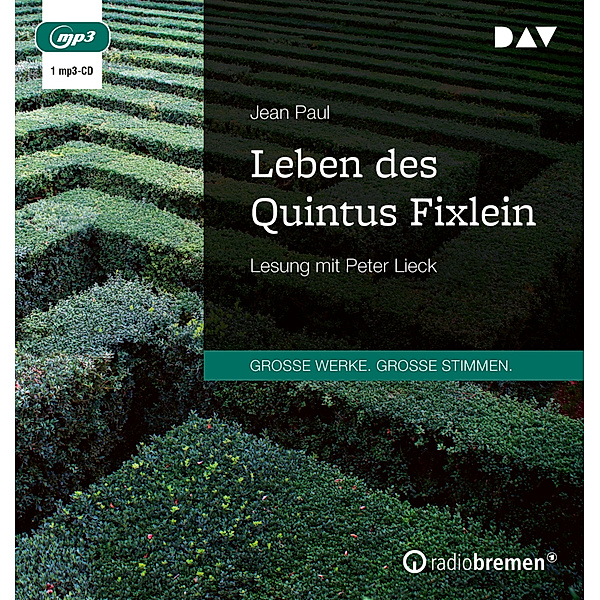 Leben des Quintus Fixlein,1 Audio-CD, 1 MP3, Jean Paul