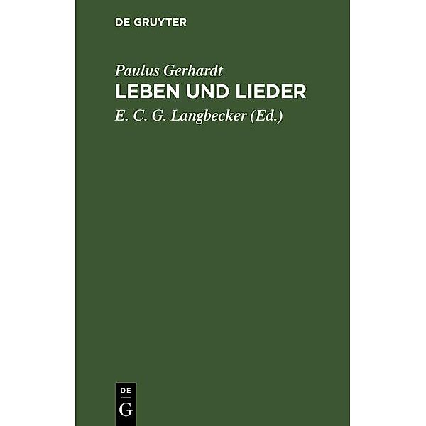 Leben und Lieder, Paulus Gerhardt