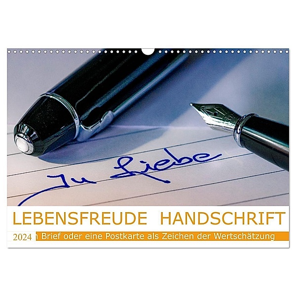 Lebensfreude Handschrift (Wandkalender 2024 DIN A3 quer), CALVENDO Monatskalender, Wilfried W. Voßen Herzog von Laar am Rhein