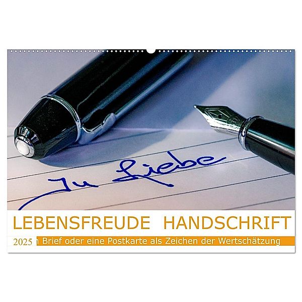 Lebensfreude Handschrift (Wandkalender 2025 DIN A2 quer), CALVENDO Monatskalender, Calvendo, W.W. Voßen Herzog von Laar am Rhein