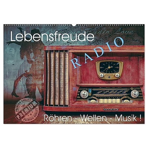 Lebensfreude Radio (Wandkalender 2024 DIN A2 quer), CALVENDO Monatskalender, Wilfried W. Voßen Herzog von Laar am Rhein