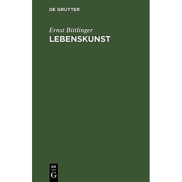 Lebenskunst, Ernst Bittlinger