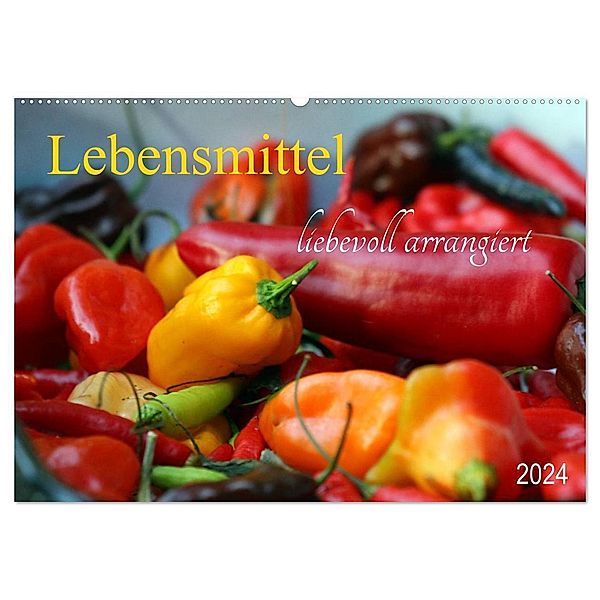 Lebensmittel liebevoll arrangiert (Wandkalender 2024 DIN A2 quer), CALVENDO Monatskalender, Schnellewelten