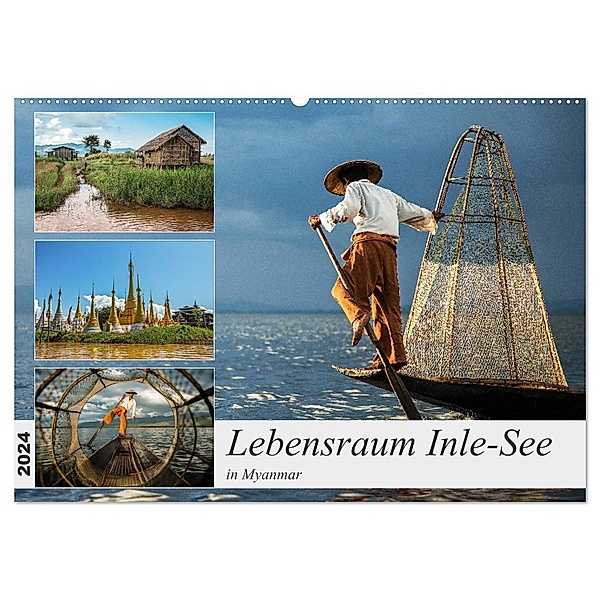 Lebensraum Inle-See in Myanmar (Wandkalender 2024 DIN A2 quer), CALVENDO Monatskalender, Annemarie Berlin