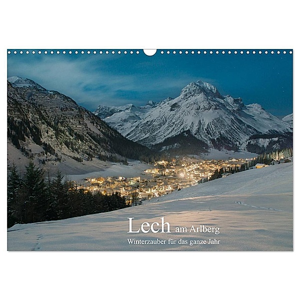 Lech am Arlberg - Winterzauber für das ganze Jahr (Wandkalender 2024 DIN A3 quer), CALVENDO Monatskalender, Ulrich Männel - studio-fifty-five