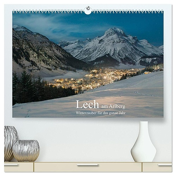 Lech am Arlberg - Winterzauber für das ganze Jahr (hochwertiger Premium Wandkalender 2024 DIN A2 quer), Kunstdruck in Hochglanz, Ulrich Männel - studio-fifty-five