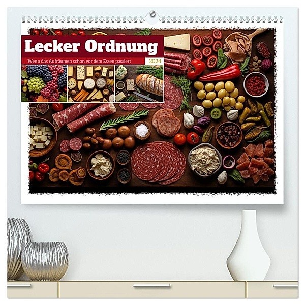 Lecker Ordnung (hochwertiger Premium Wandkalender 2024 DIN A2 quer), Kunstdruck in Hochglanz, Kerstin Waurick