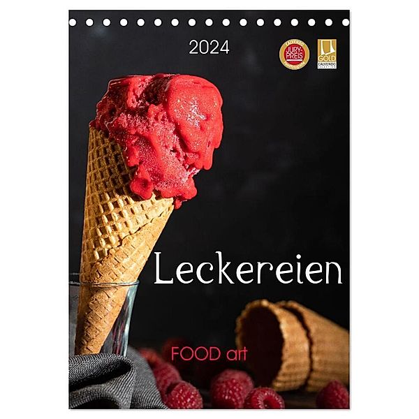 Leckereien - Food art (Tischkalender 2024 DIN A5 hoch), CALVENDO Monatskalender, Chantal Dysli