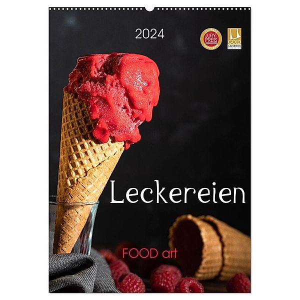 Leckereien - Food art (Wandkalender 2024 DIN A2 hoch), CALVENDO Monatskalender, Chantal Dysli