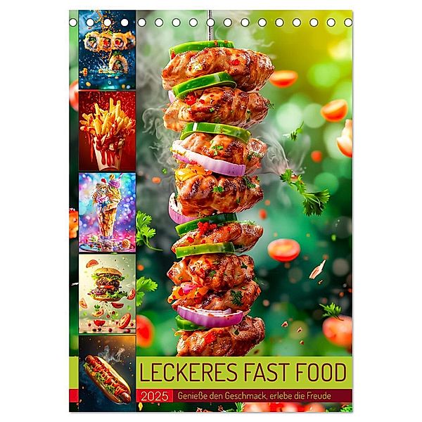 Leckeres Fast Food (Tischkalender 2025 DIN A5 hoch), CALVENDO Monatskalender, Calvendo, Dirk Meutzner