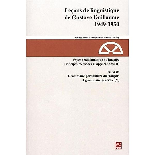 Lecons de linguistique de Gustave Guillaume, 1949-1950