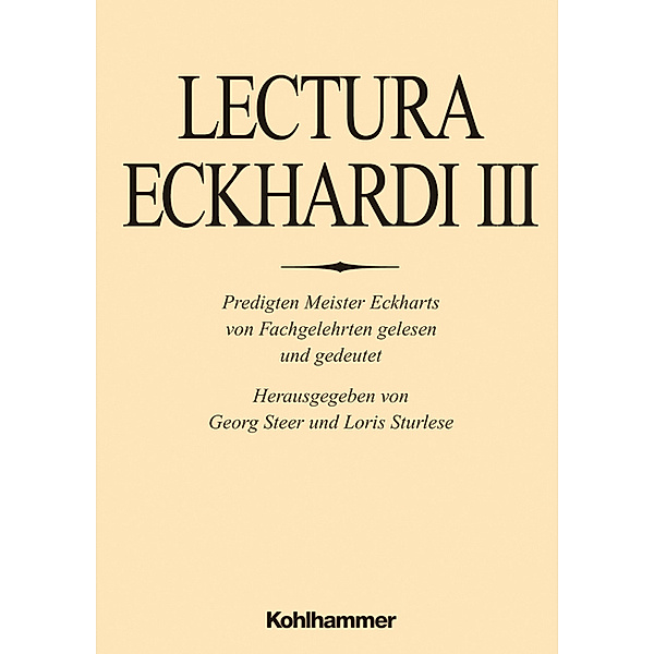 Lectura Eckhardi.Bd.3, Meister Eckhart