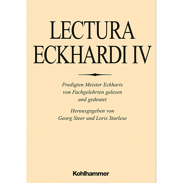 Lectura Eckhardi.Bd.4, Meister Eckhart