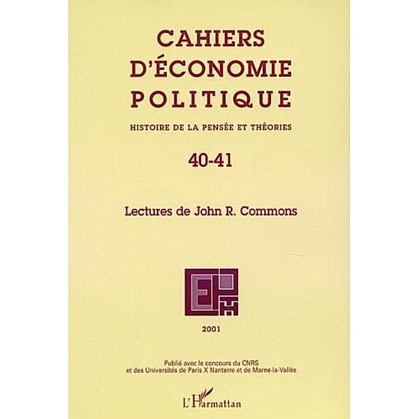 LECTURES DE JOHN R. COMMONS / Hors-collection, Collectif