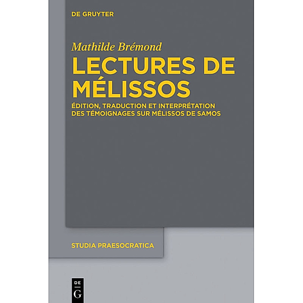 Lectures de Mélissos, Mathilde Brémond