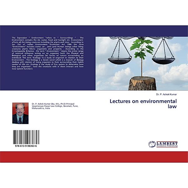 Lectures on environmental law, P. Ashok Kumar