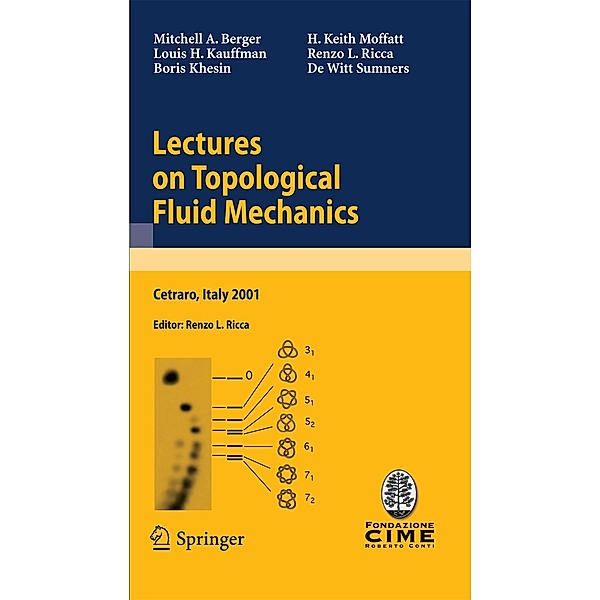 Lectures on Topological Fluid Mechanics / Lecture Notes in Mathematics Bd.1973, Mitchell A. Berger, Louis H. Kauffman, Boris Khesin, H. Keith Moffatt, Renzo L. Ricca, De Witt Sumners
