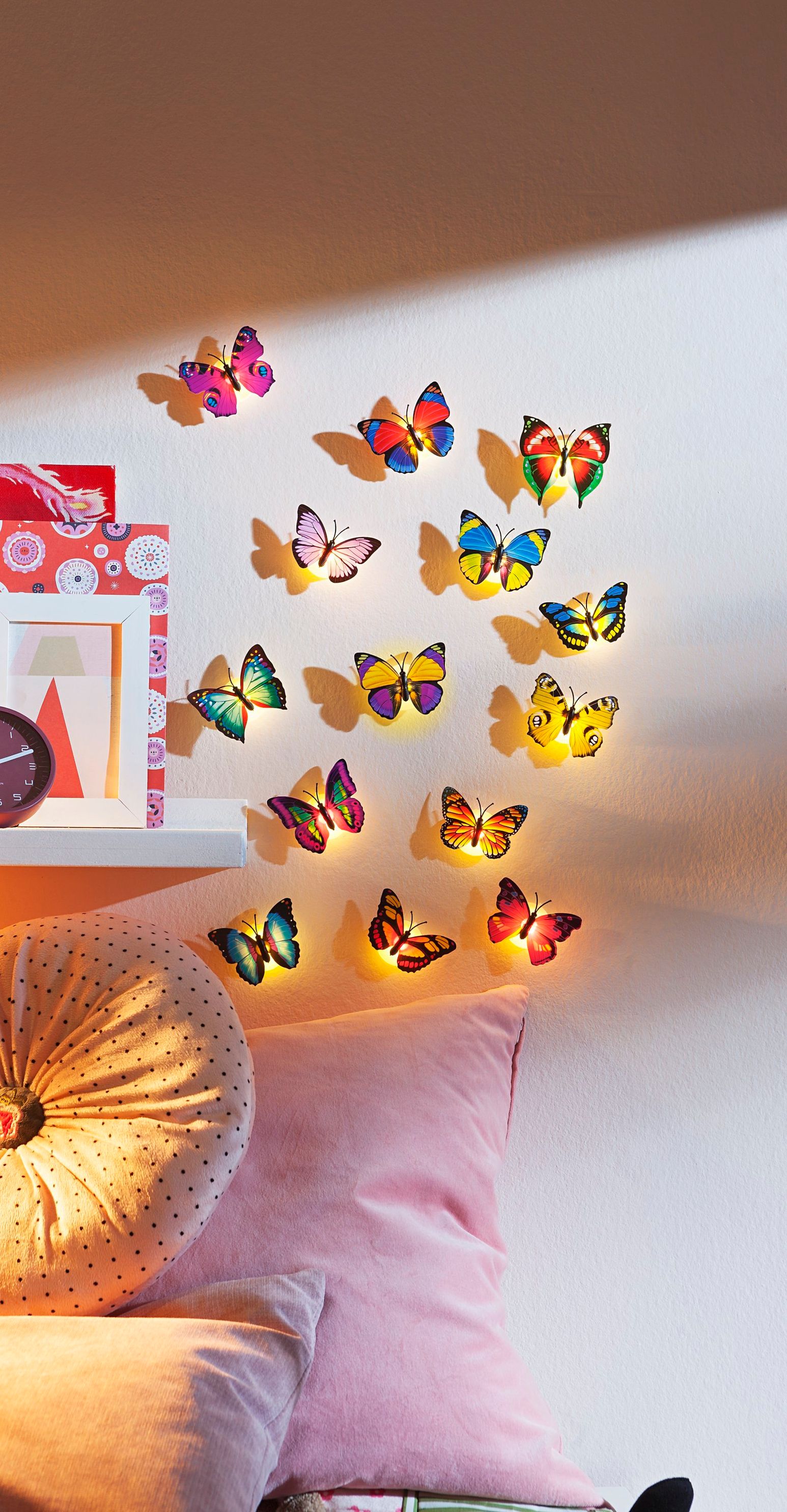 LED-3D-Wandsticker Schmetterling 14-teilig | Weltbild.de