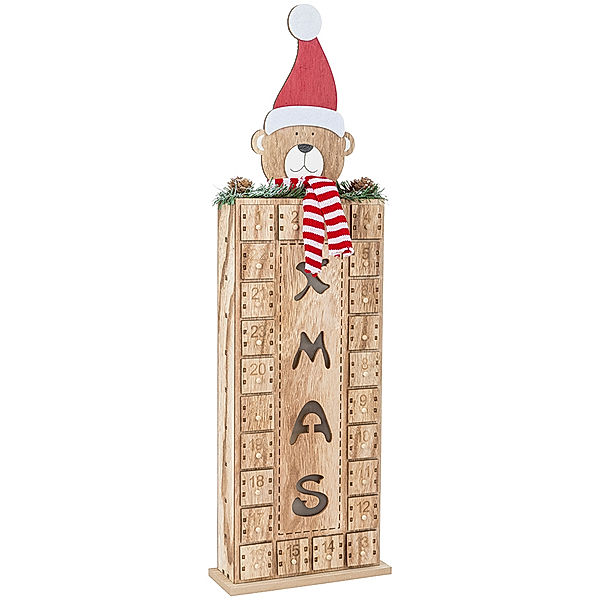 small foot® LED-Adventskalender BÄR zum Befüllen aus Holz