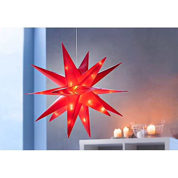 LED-Außenstern Weihnachten (Farbe: rot)