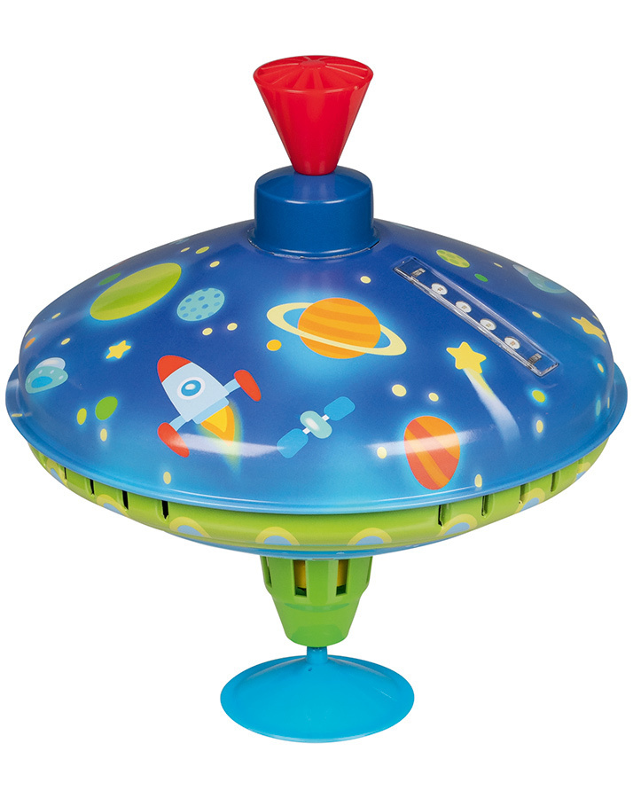 SAMTITY Drücken Sie Kreisel Spielzeug mit LED und Musik Kreisel Spielzeug Musik Peg-Top Kleinkinder Kreisel Spielzeug Geschenk für Kinder 