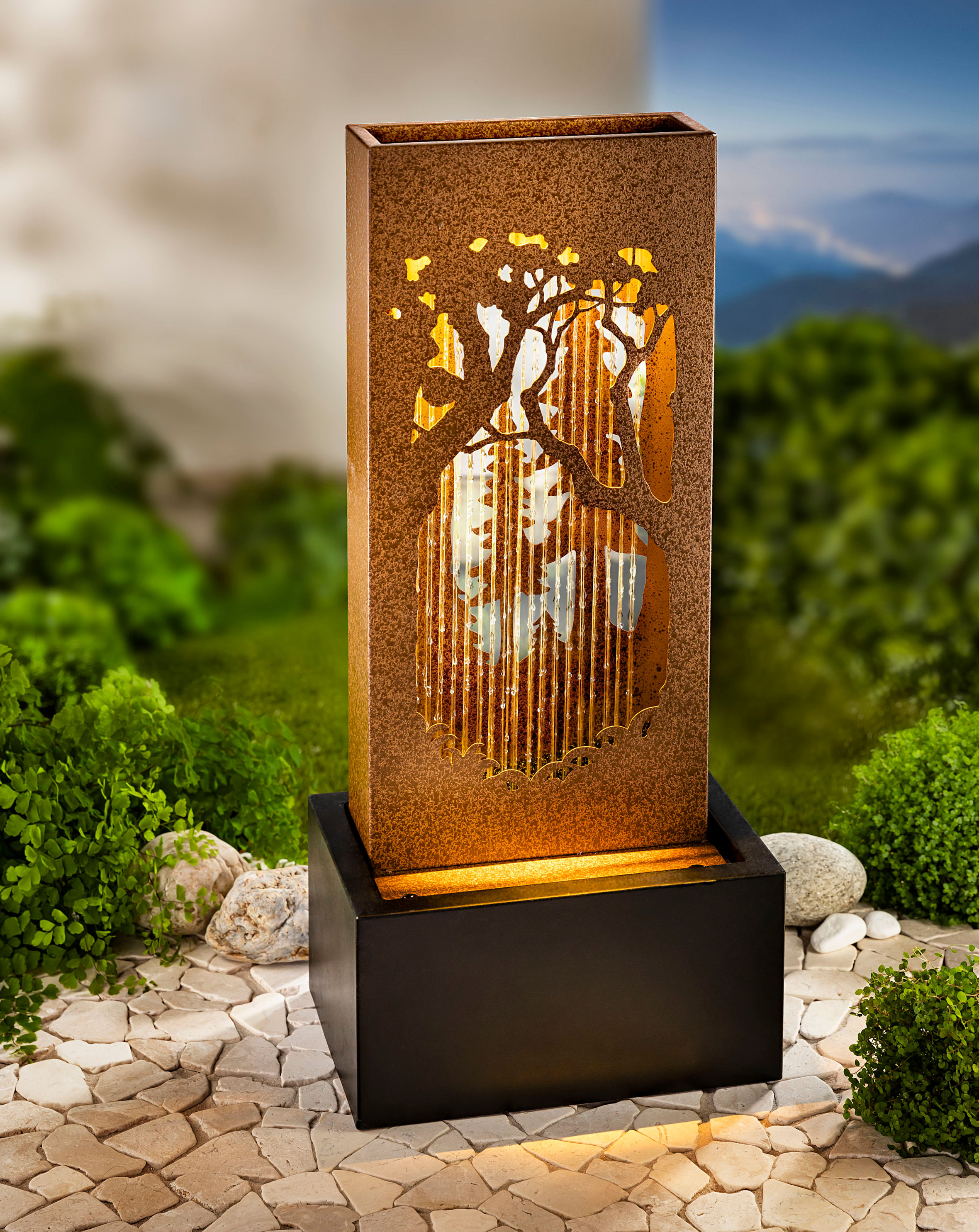 LED-Brunnen Forest aus Metall, 60 cm bestellen | Weltbild.de