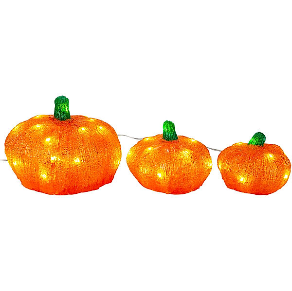 LED-Deko Pumpkins 3er-Set