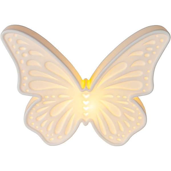 LED-Deko White Butterfly
