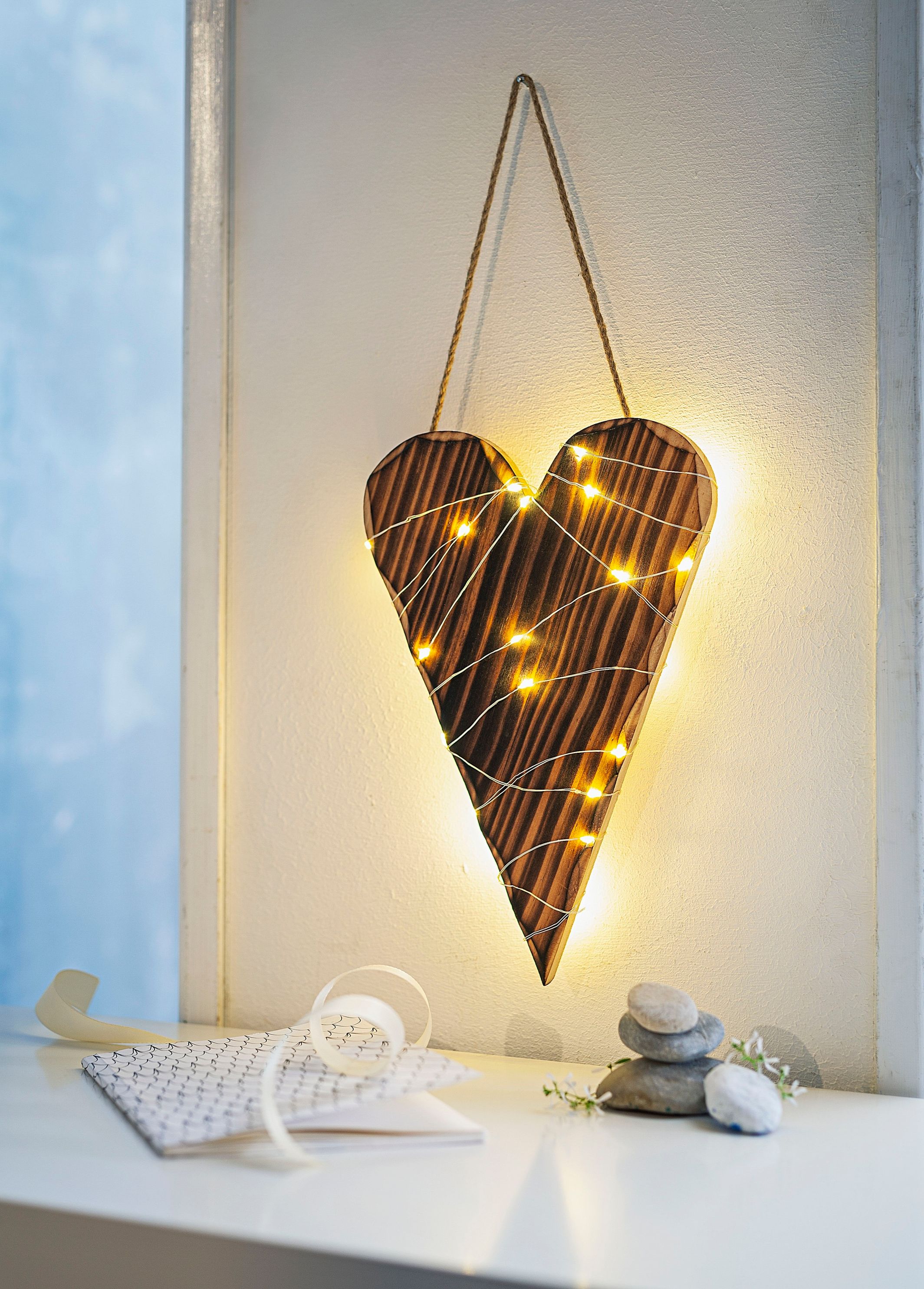 LED-Dekohänger Herz Madera Holz, 30 cm bestellen | Weltbild.de