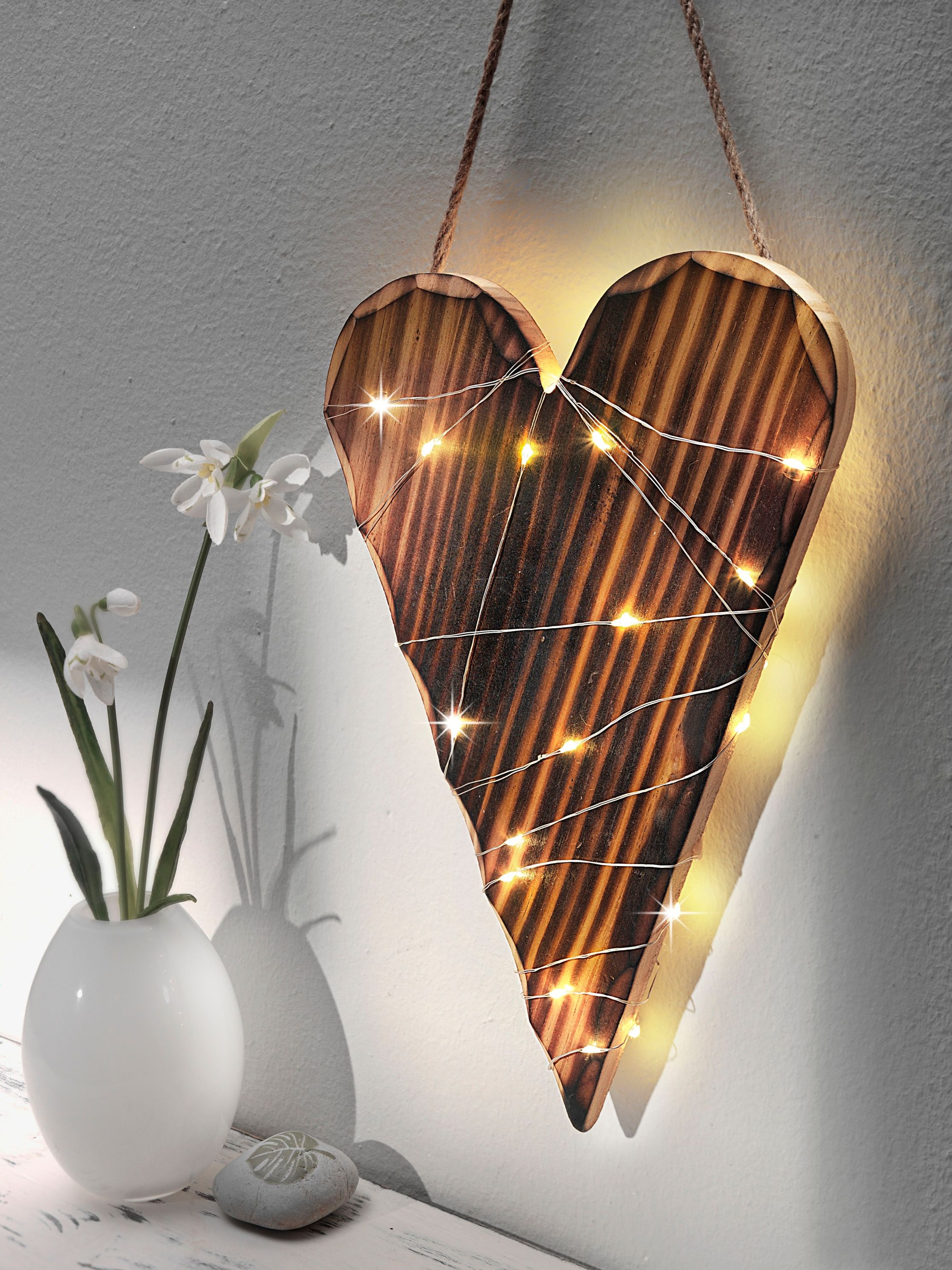 LED-Dekohänger Herz Madera Holz, 30 cm bestellen | Weltbild.at