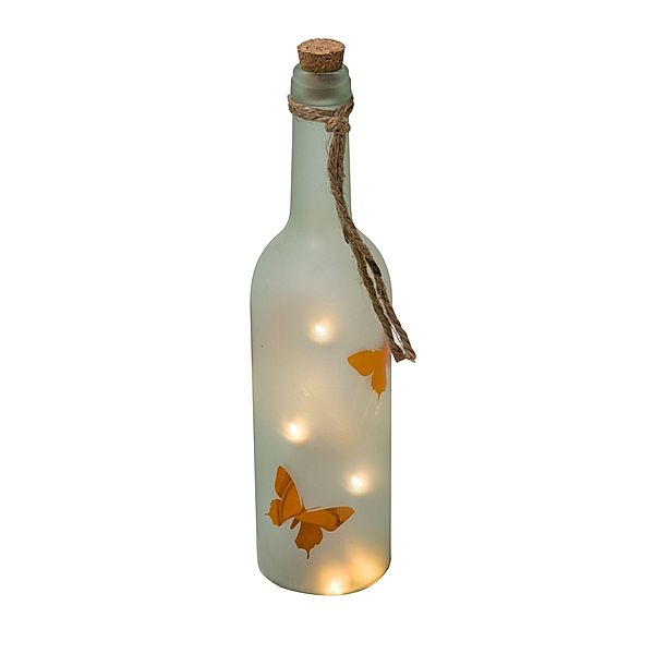 LED Flasche Schmetterling, beleuchtet Orange