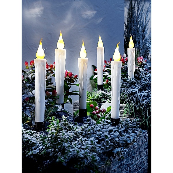 LED-Gartenstecker Candlelight 6er-Set