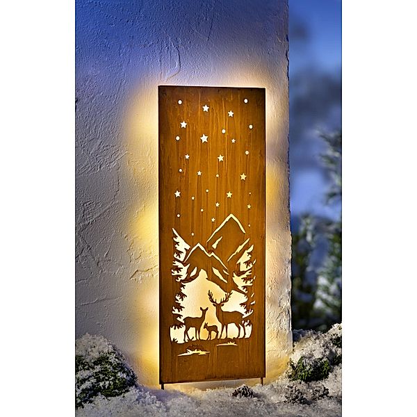 LED-Gartenstecker Waldidylle 65 cm