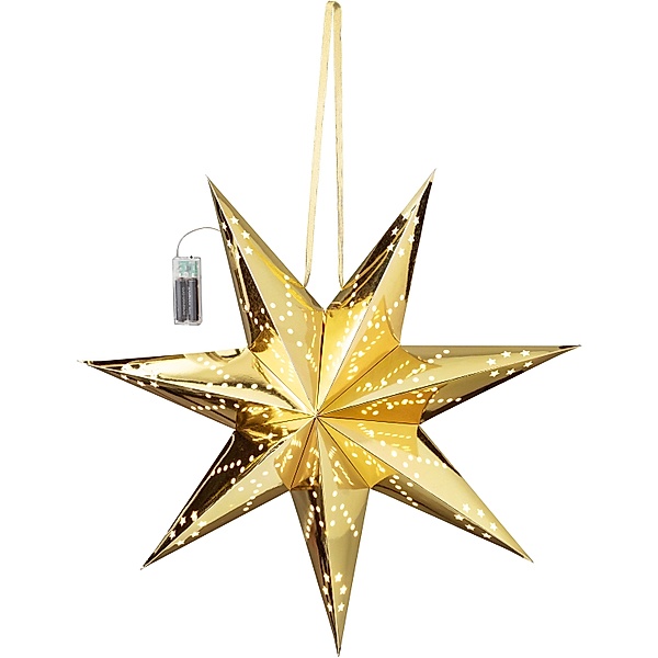 LED-Hängedeko Golden Star 60 cm