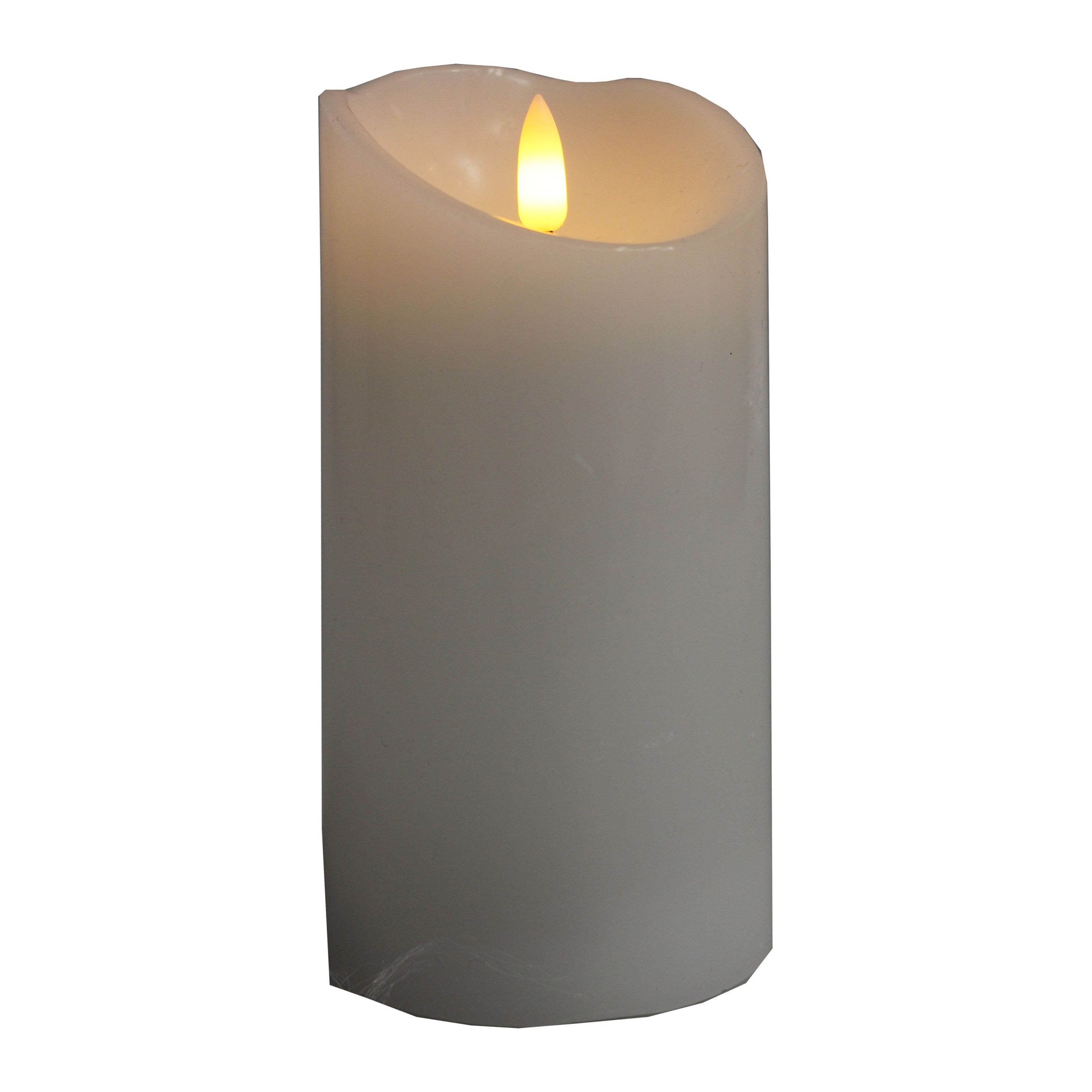 LED-Kerze Echtwachs mit flackernde 3D Flamme,7,5 cm x 12,5 cm mit Timer |  Weltbild.ch